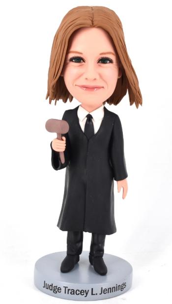 Custom bobblehead Female Judge graduation bobblehead Bobble heads