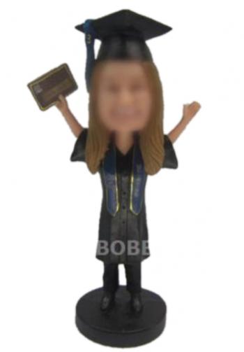 Custom Bobbleheads HighSchool College Graduation female graduate
