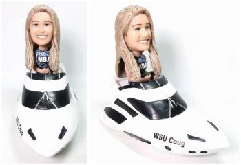 Custom bobblehead Female/mother/boss Drives Yacht