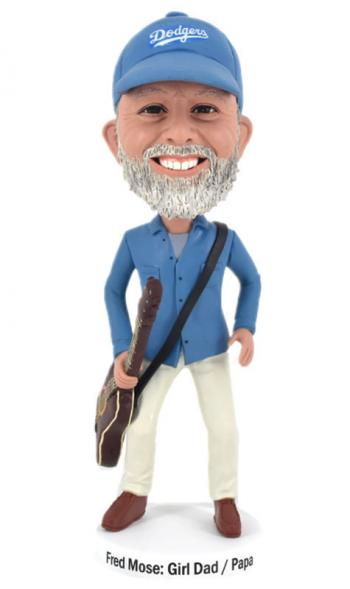 Custom bobbleheads singer holding guitar