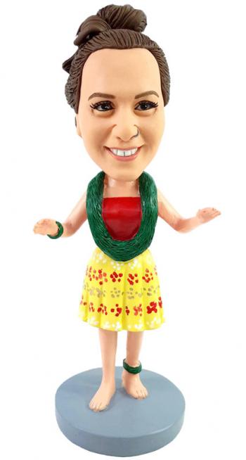 Custom bobbleheads hula girl Bobble heads for mom/boss/teacher/her