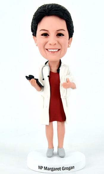 Custom Bobblehead Female Doctor