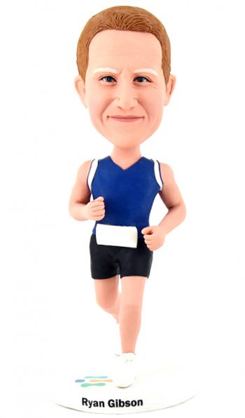 Custom Bobbleheads husband jogging runner bobbleheads marathon