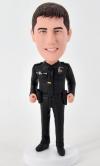 Custom bobblehead police officer with no gun in hand