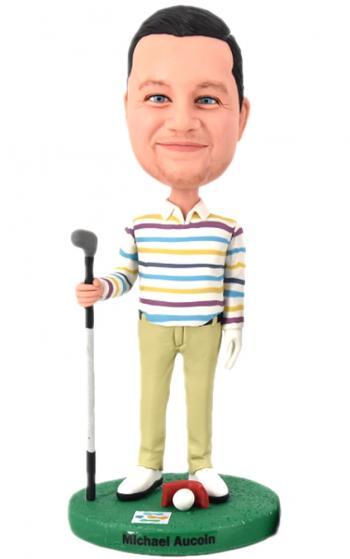 Custom Bobbleheads Man Playing Golf boss golfer