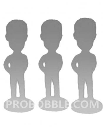 Fully customized bobbleheads for 3 person
