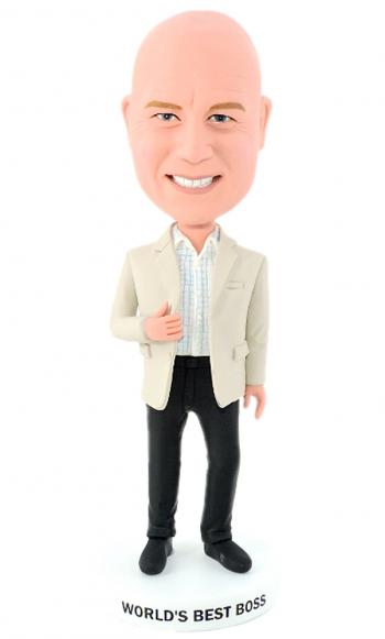 Custom Bobblehead Businessman boss in suits team leader