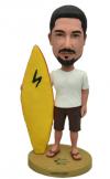 Custom bobbleheads Man with surf board