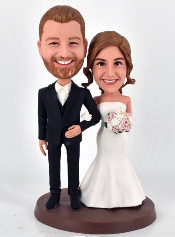 Custom bobbleheads wedding diamond anniversary gifts couple