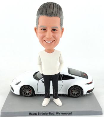 Custom bobbleheads gifts for car fans Personalized 911 Carrera