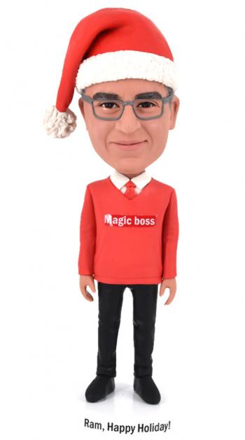 Custom Bobbleheads Businessman in sweater Christmas bobbleheads