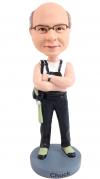 Custom bobbleheads repairman with tools on waist gfit for him