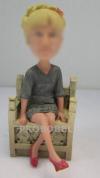 Personalized Girl in Sofa Bobbleheads