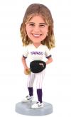 Custom bobbleheads softball player baseball girl