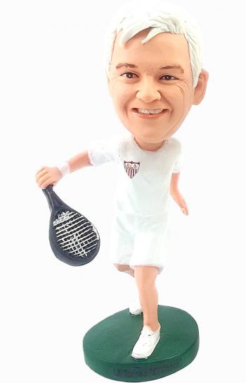 Custom bobblehead Tennis Player Swinging bat