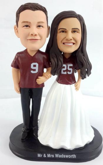 Custom Bobbleheads baseball fans couple anniversary(any team)