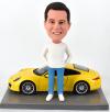 Custom bobbleheads gift for father/husband/boyfriend/boss 911 Carrera S Yellow Custom bobbleheads gift for father/husband/boyfriend/boss 911 Carrera S Yellow