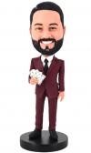 Custom bobblehead cash in hands boss/husband/boyfriend bobble head