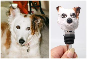 Custom wine stopper for pet personalized gifts for pet owner