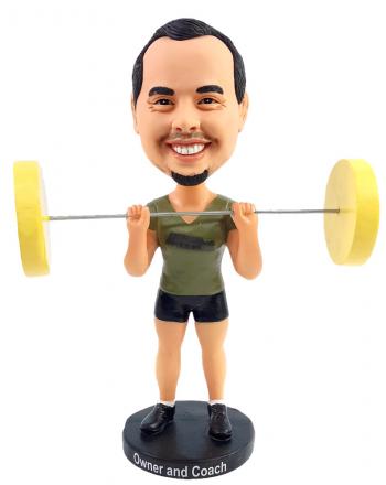 Custom Bobbleheads Male Weight Lifter Weightlifting