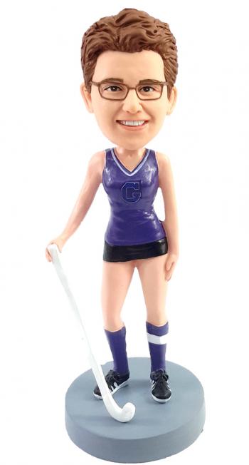 Custom bobbleheads female hockey player