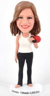 Custom Bobbleheads Fitting female kettelbell in gym work out lady