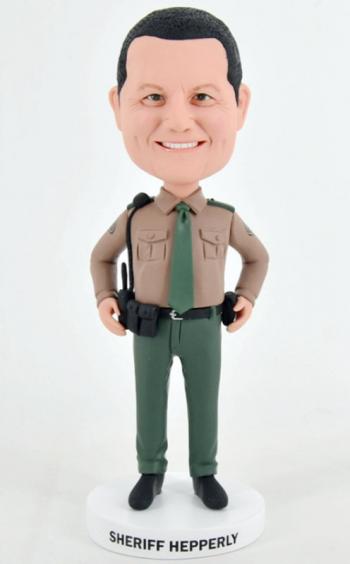 Custom bobbleheads retired police officer