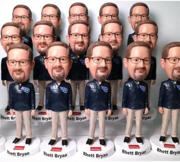 Custom Journalist bobbleheads wholesale 20-1000 Copies, bulk copying bobblehead For Sports TV Journalist Host Rhett Bryan