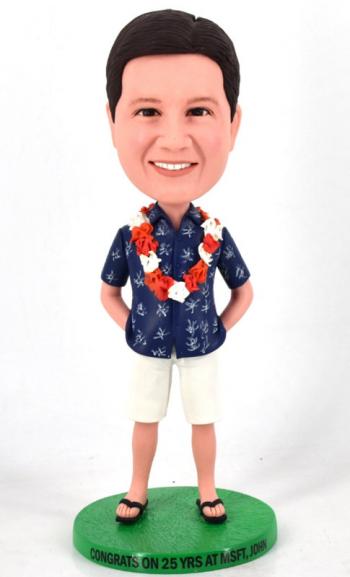 Custom bobbleheads Hawaiian outfits casual for him