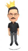Custom bobbleheads crown on head king of the office