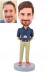 Custom bobbleheads company staff Journalist writer
