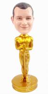 Custom bobblehead Oscar golden statuettes man