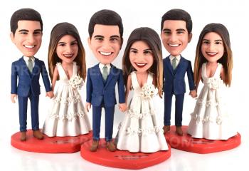 Custom bobbleheads Personalized cake toppers Figurines anniversary gifts