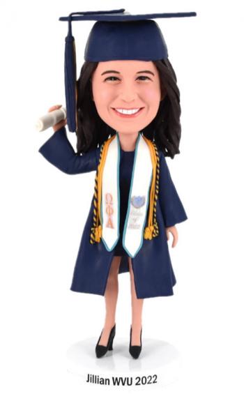 Custom bobbleheads graduation Bobble heads for her any cloths/pose/logo