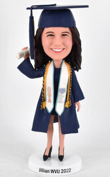 Custom bobbleheads graduation gifts for her any cloths/pose/logo