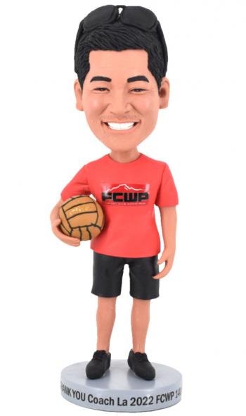 Custom bobbleheads volleyball male coach team bobbleheads