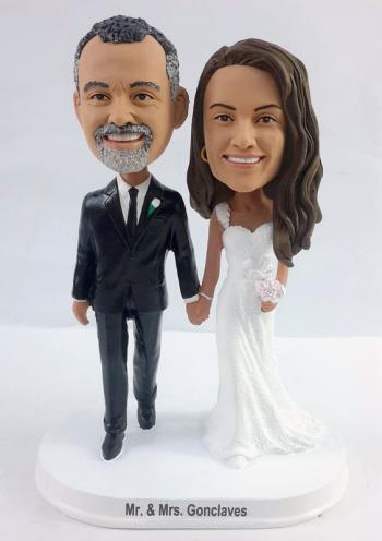 Custom Cake Toppers couple walking to happiness wedding event