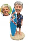 Custom bobbleheads male surfer with surfboard Custom bobbleheads male surfer with surfboard
