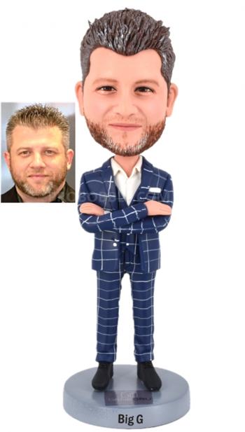 Custom Bobblehead Best boss cross arm bobbleheads