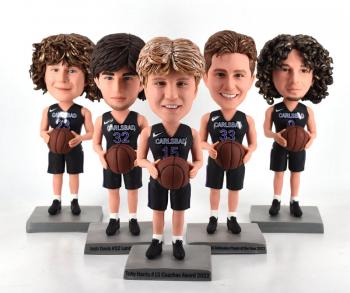 Custom bobbleheads basketball crew male team bestman groomman