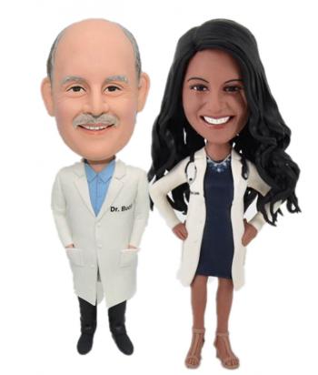 Custom bobbleheads doctor couple anniversary gifts