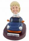 Custom bobblehead lady driving beetle car