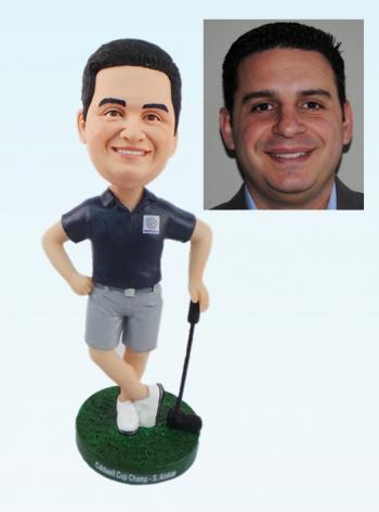 Custom golf player bobbleheads gift for boss