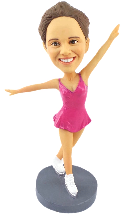 Custom Bobblehead girl on ice dancing personalized dancer - Click Image to Close