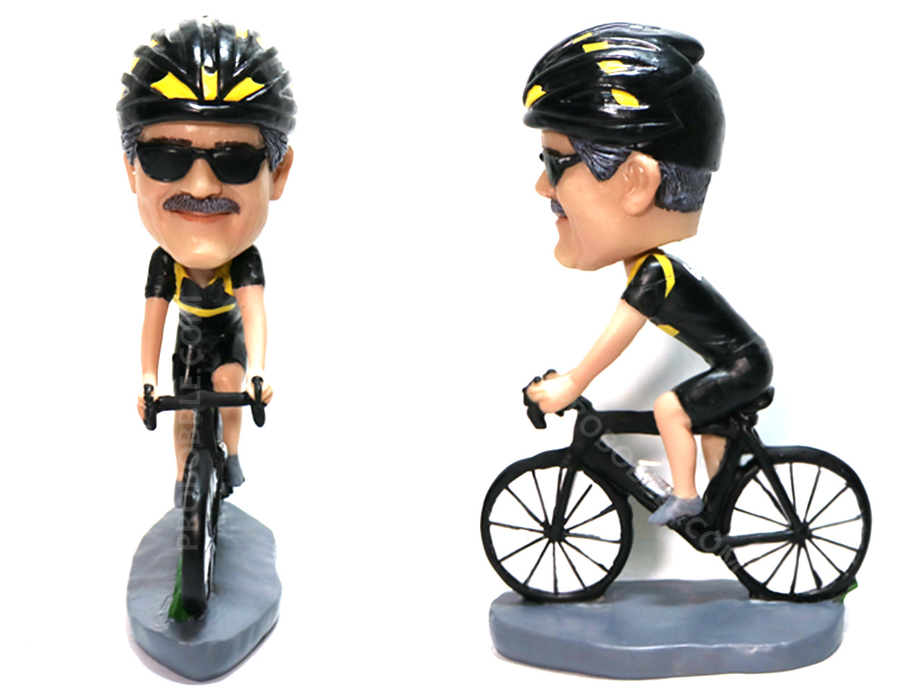 Custom bobbleheads Male Cyclists riding bike - Click Image to Close