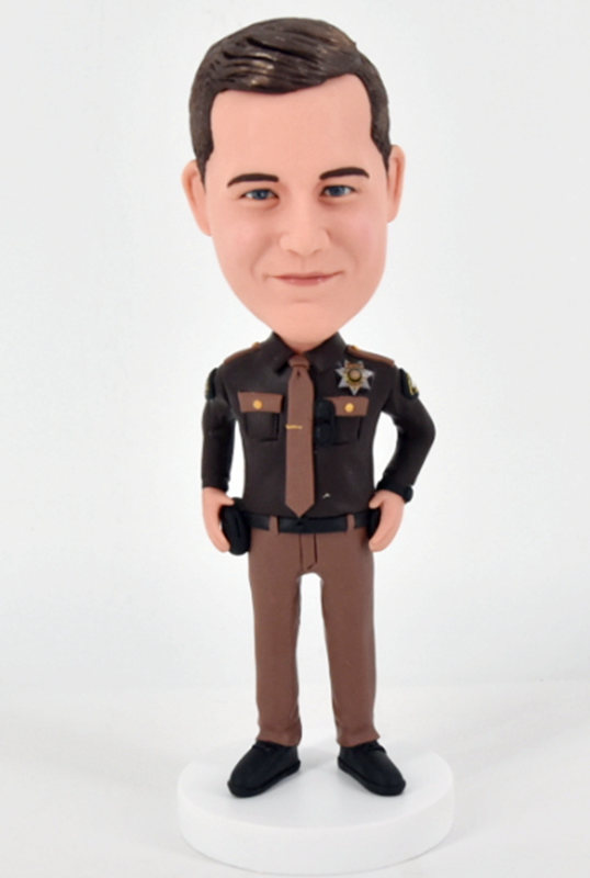 Custom Bobbleheads Police officer sheriff - Click Image to Close