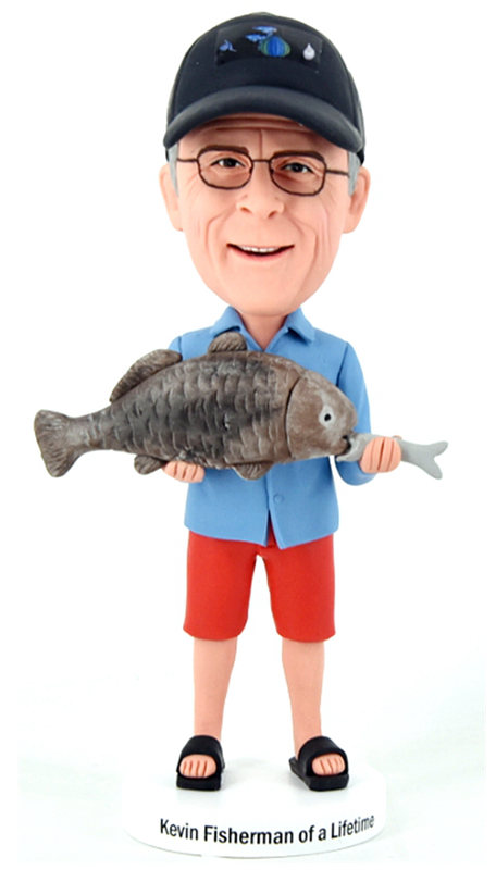 Custom Bobbleheads catching big fish - Click Image to Close