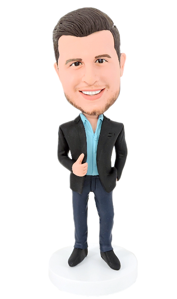 Custom Bobbleheads Thump Up Business Man - Click Image to Close