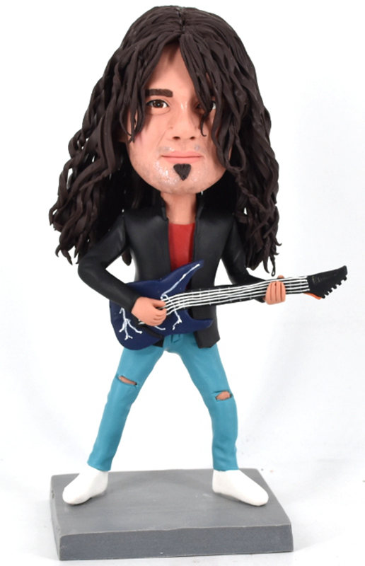 Custom Bobbleheads Guitar Player rock star - Click Image to Close