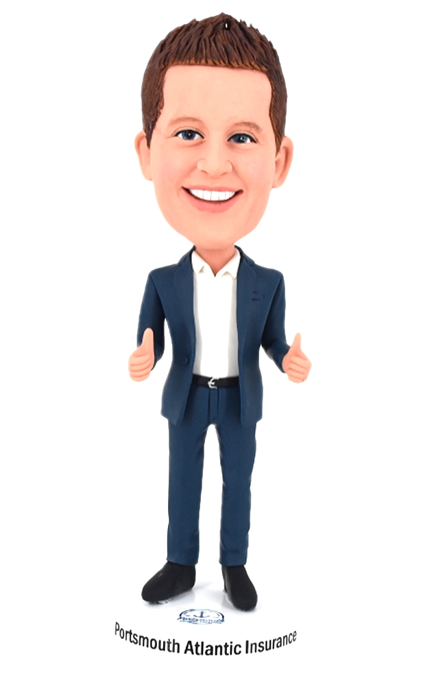 Custom bobblehead two thumbs up boss - Click Image to Close